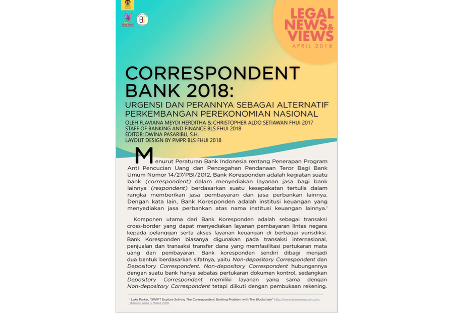 Correspondent Bank 2018